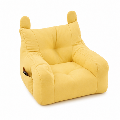 Small Yellow Kids Sofa | Providing Safe, Soft Comfort for Play and Rest.