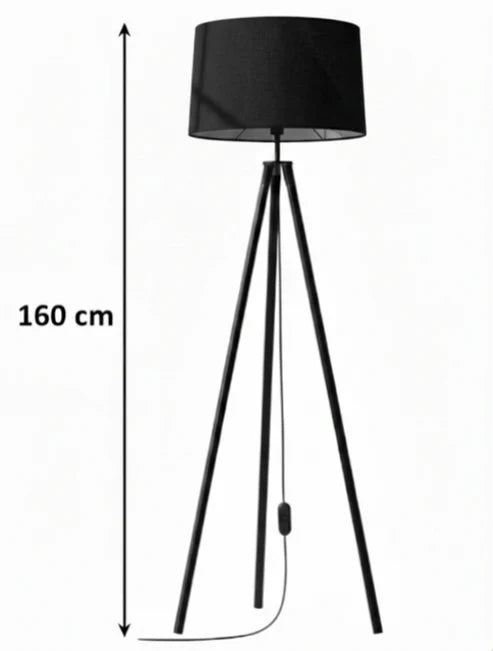 Black Tripod Floor Lamp | Solving Ambience Control with 30,000-Hour Dimmable Precision.