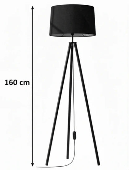 Black Tripod Floor Lamp | Solving Ambience Control with 30,000-Hour Dimmable Precision.