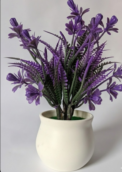 Mini Faux Purple Potted Plant | Decorative Solution for Homes Where Real Plants Don't Thrive