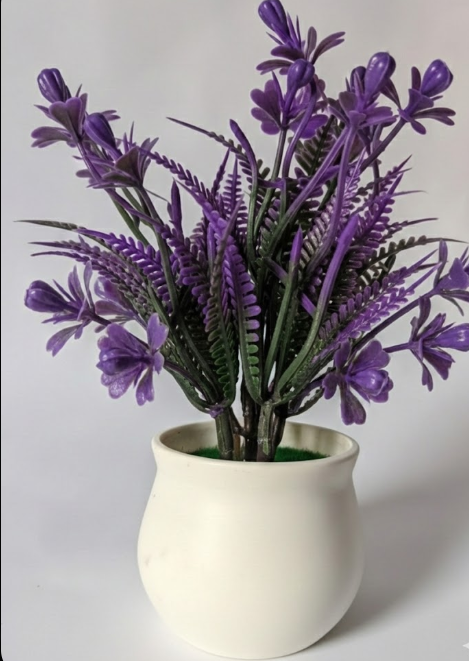 Mini Faux Purple Potted Plant | Decorative Solution for Homes Where Real Plants Don't Thrive