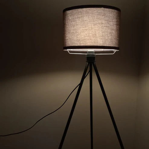 Flaxen Linen Tripod Floor Lamp | Solving Harsh Lighting with 30,000-Hour Dimmable Warmth.