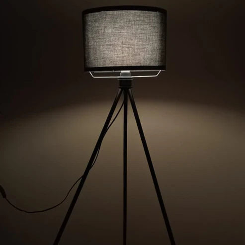 Flaxen Linen Tripod Floor Lamp | Solving Harsh Lighting with 30,000-Hour Dimmable Warmth.