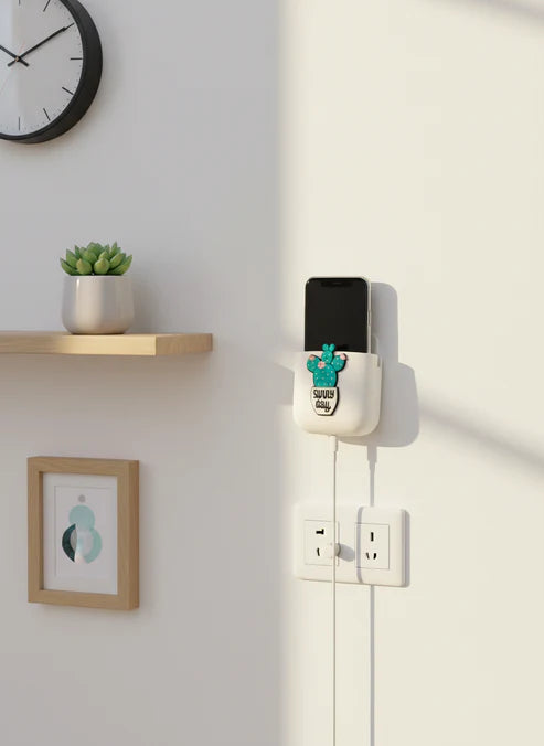 Cactus  Wall Mount Phone Holder | Save Space & Secure Your Device at the Outlet