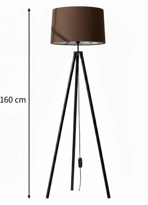 Rich Brown Tripod Floor Lamp | Solving Room Flatness with 30,000-Hour Dimmable Depth.