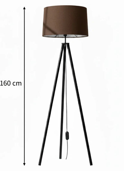 Rich Brown Tripod Floor Lamp | Solving Room Flatness with 30,000-Hour Dimmable Depth.