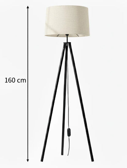 Flaxen Linen Tripod Floor Lamp | Solving Harsh Lighting with 30,000-Hour Dimmable Warmth.